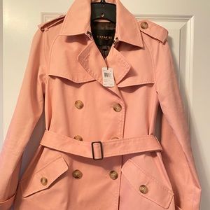 Brand New Coach Short Trench Cost Pink